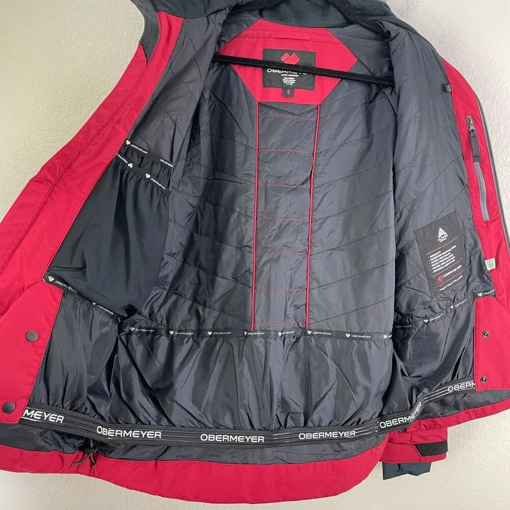 NEW Obermeyer Mens‎ Small Raze Jacket Rustic Red Alpine Series Winter Ski Coat